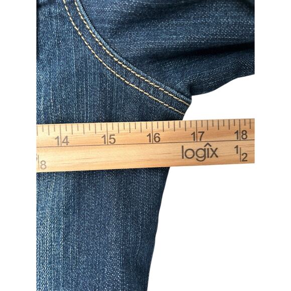 Est 1989 Place Jacket Girls Size L 10/12 Denim Button Front Stretch Blue Denim - Picture 8 of 10